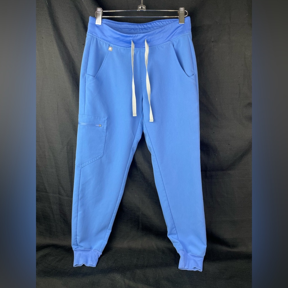 Figs Blue Scrubs Bottoms Pants with cuff Health Care Sz XS